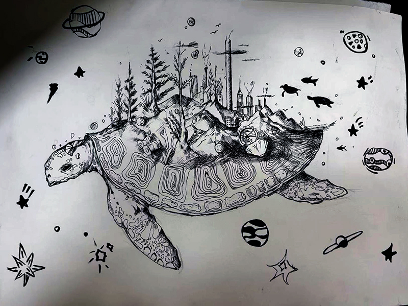 黃悠然同學作品《海龜》